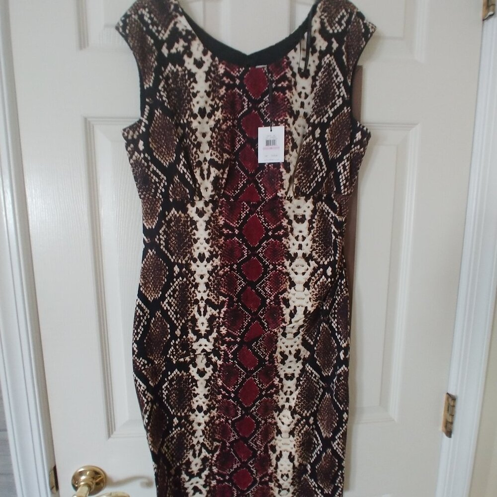 Brand New, With Tags Calvin Klein Snake Print Dress